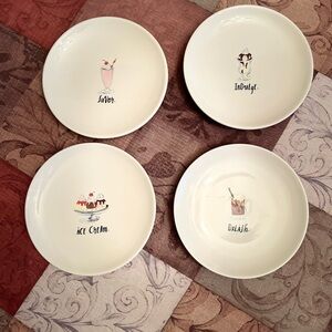Rae Dunn Artisan Collection by Magenta Ice Cream Plates